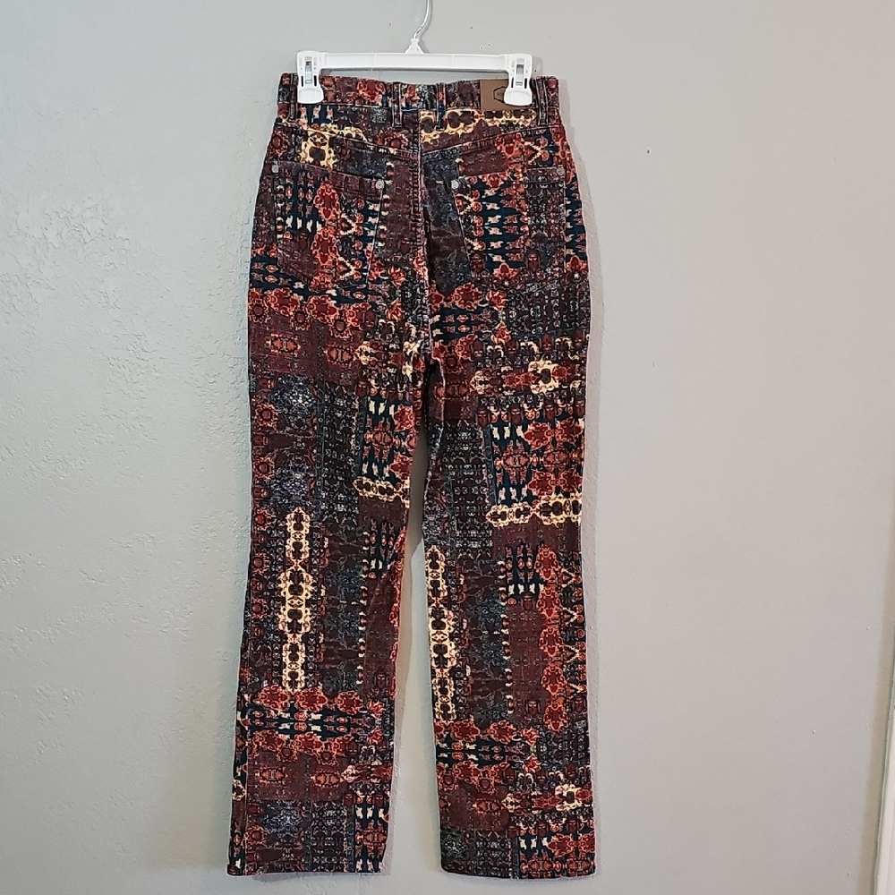 RVCA Groove High Rise Casual Corduroy Pants Multicolor Womens Size 27 Wide Leg - Picture 7 of 9